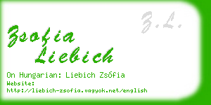 zsofia liebich business card